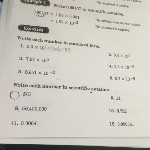 How to write each number in standard scientific form?