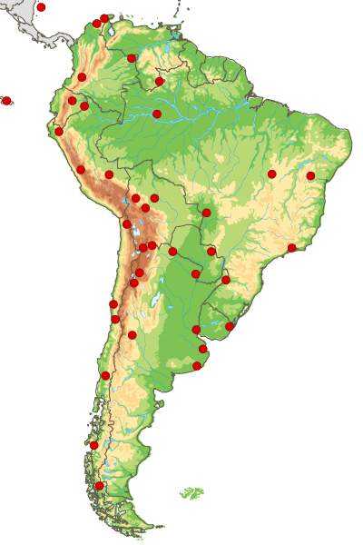 According to the following map of the biosphere reserves in south america, what part of the continen