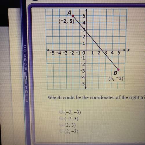 Which could be the coordinates of the right triangle’s third vertex?