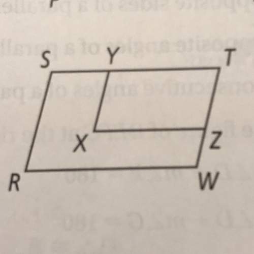 Given: rstw and xytz, prove: angle r is congruent to angle x