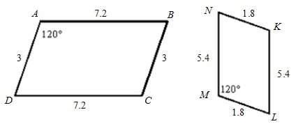 Are the polygons similar? if they are, write a similarity statement and give the scale factor. the