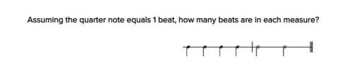 Assuming the quarter note equals 1 beat, how many beats are in each measure? four one two three