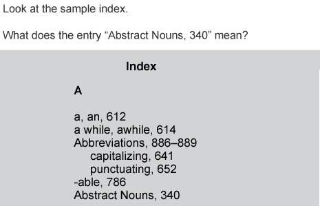 Discussion of abstract nouns will take place at 3: 40 p.m. b. abstract nouns is one of 340 topics in