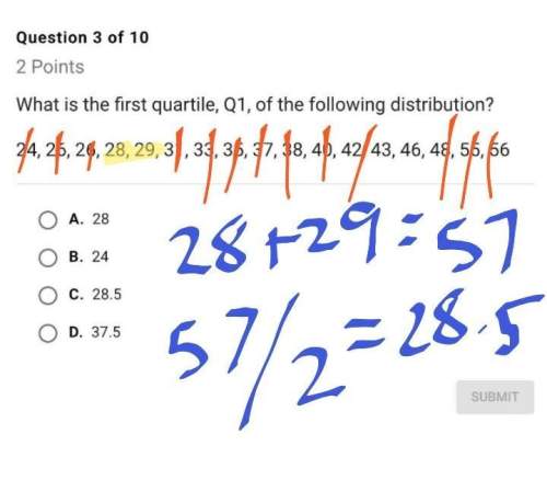 What is the first quadrtile of this distribution?
