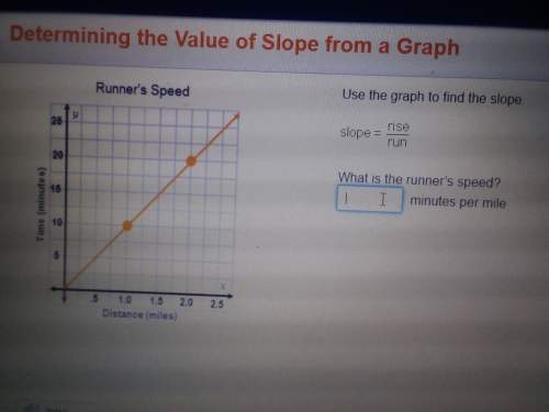 Find the runners speed plz and show all your work plz 10 points.