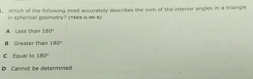 which of the following most accurately describes the sum of the interior angles in a triangle in sp