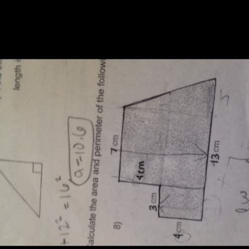Calculate the area and perimeter of the following figure