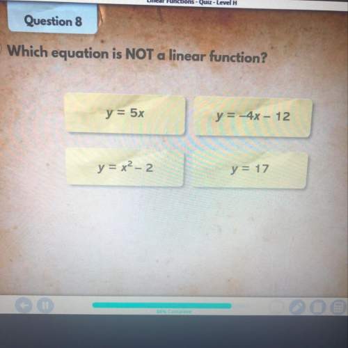 Which equation is not a linear? function