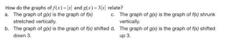 How do the graphs f(x)= |x| and g(x)= 3 3|x| relate