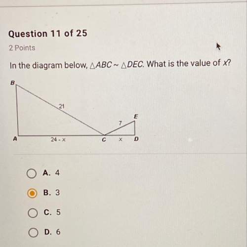 In the diagram below triangle abc ~ triangle dec . what is the value of x