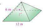 2. find the lateral area of the pyramid to the nearest whole number. a) 200 m^2 b) 204 m