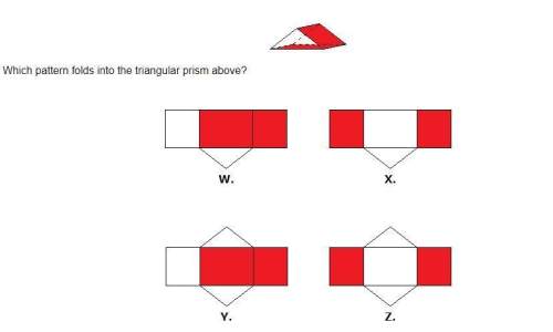Which pattern folds into the triangular prism above?