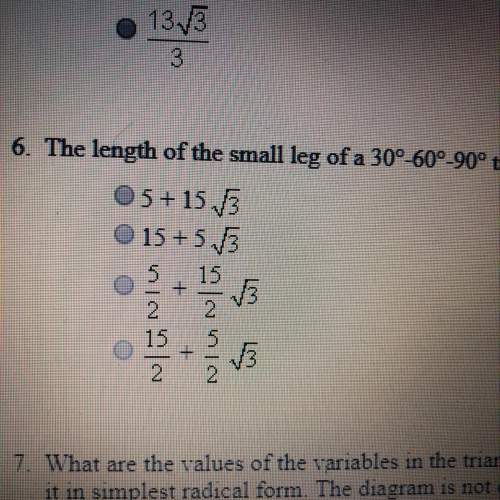 The length of the small leg of a 30 -60 -90 degree triangle is 5. what is the perimeter of the trian