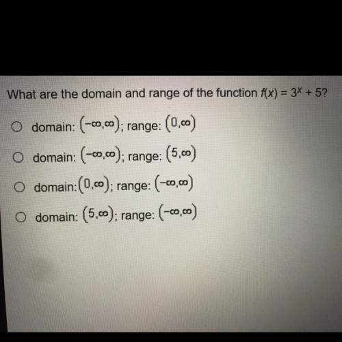 What are the domain and range of the function f(x)= 3^x + 5?