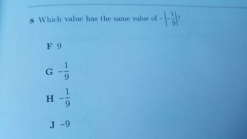 Which value has the same value of -|-1/9| ?