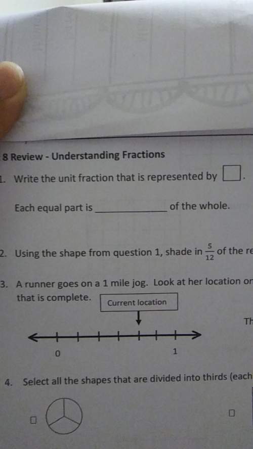 Write the unit fraction that is represented?