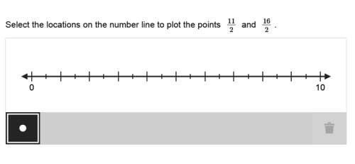 Select the locations on the number line to plot the points 11/2 and 16/2 .