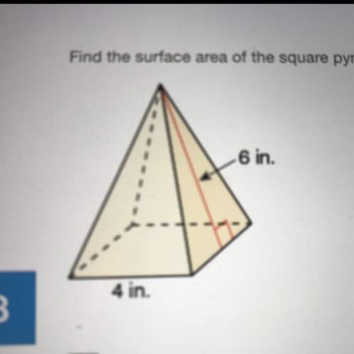 Find the surface area of the square pyramid