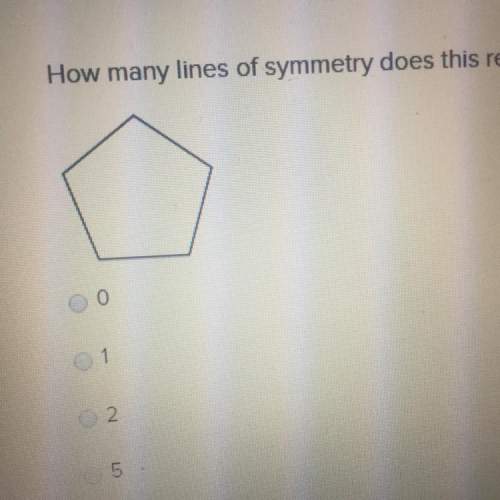 How many lines of symmetry does this regular polygon have a.0 b.1 c.2