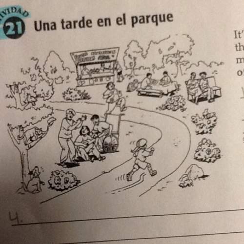 Write 3 sentences describing the park scene in as much detail as you can. use the verbs oír, h