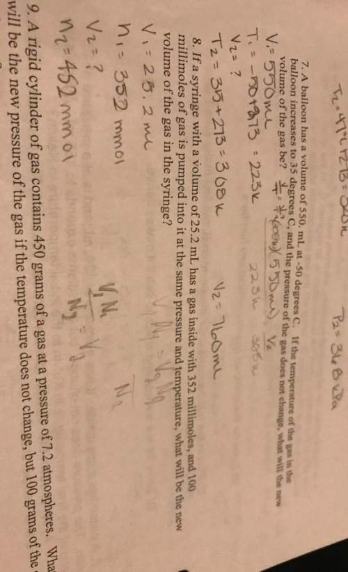 Chem what's the answer to 8 and why will give brainliest
