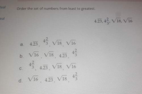 Order the set of numbers from least to greatest.