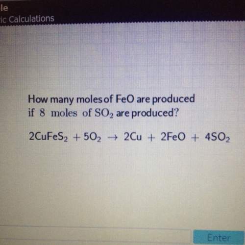 How many moles of feo are produced of 8 moles of so2 are produced?