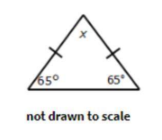 10 points and brainliest!  find the measure of x in the triangle. show your work. (picture be