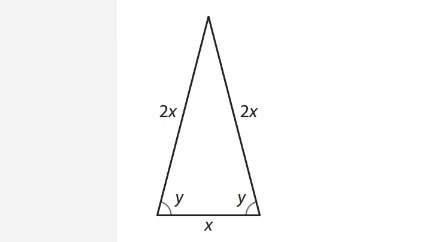 What are the angle measures of an isosceles triangle whose base is half as long as its congruent leg