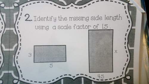 Identify the missing side length using a scale factor of 1.5.