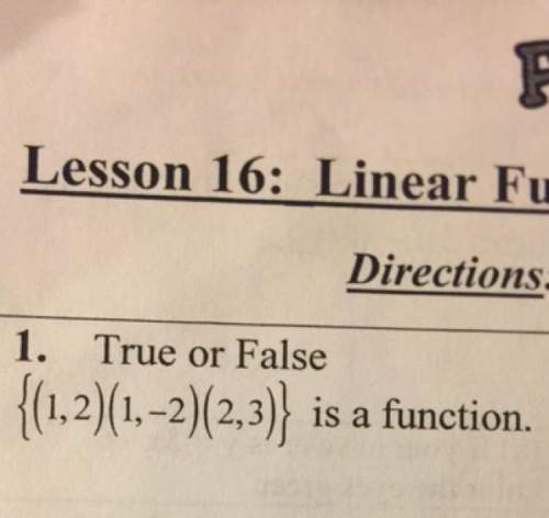 This is a function?  true or false