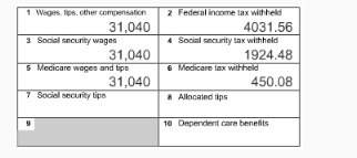 according to this partial w-2 how much money was paid in fica taxes?  a)$237.56 b