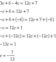 Astudent attempts to solve for c in the equation below.  which statement best applies to