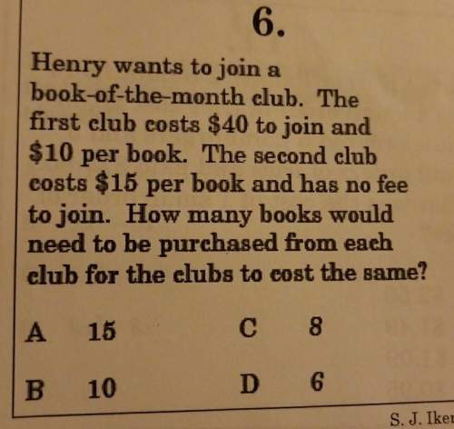 How many books would need to be purchased from each club for the club's to cost the same