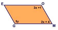 Quadrilateral geom is a parallelogram. find e.