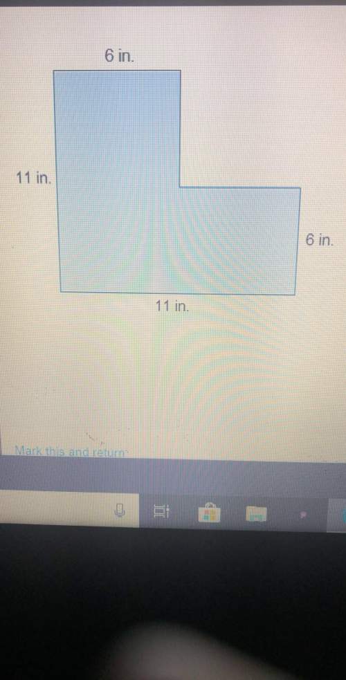 What is the perimeter of the shape?  44 inches  66 inches  121 inches  132