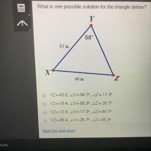 What is one possible solution for the triangle below