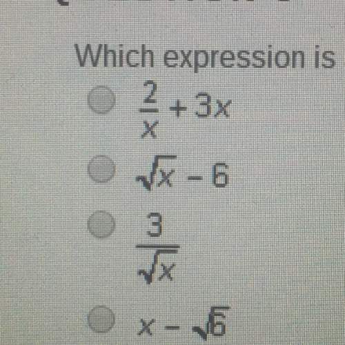 Which expression is a polynomial? (pic)