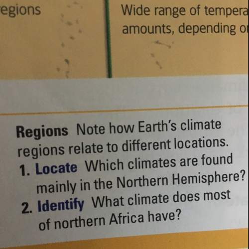 Which climates are usually found mainly in the northern hemisphere? ( answer as quick as possible!