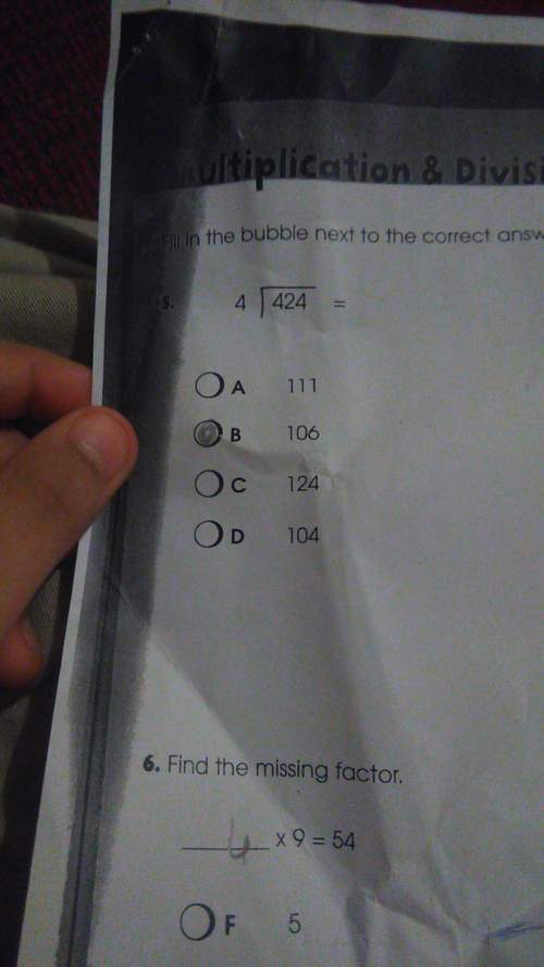 Fill in the bubble next to the correct answer