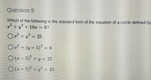 Which of the following is the standard form of the equation of a circle?