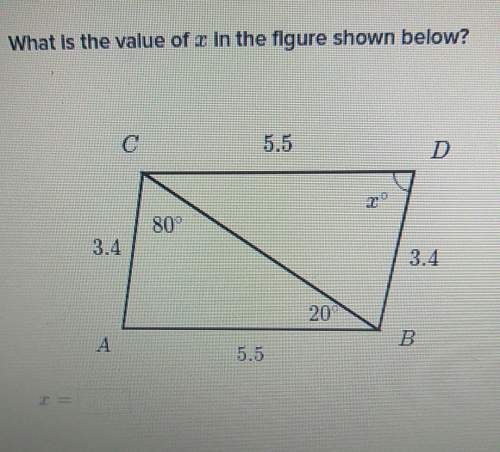 What is the value of x in the figure shown below