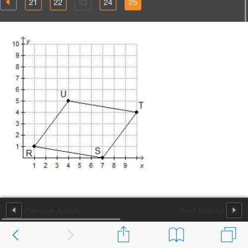 If line segment ru is considered the base of parallelogram rstu, what is the corresponding height of
