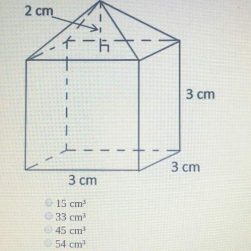 :) calculate the volume of the figure. a. 15cm3 b. 33cm3