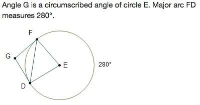 What is the measure of angle gfd?  a. 40° b. 50° c. 80° d. 90°