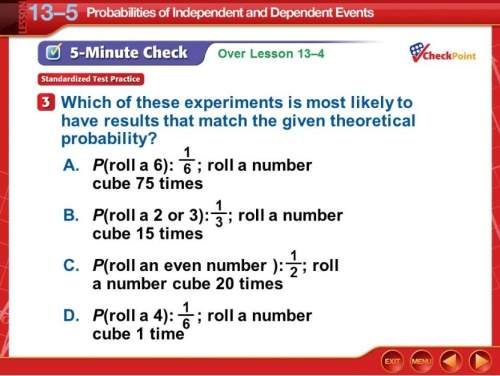 :theoretical and experimental probability