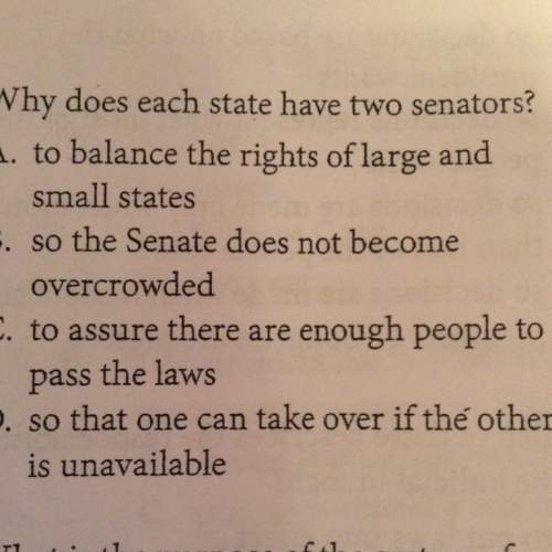 Why does each state have two senators?