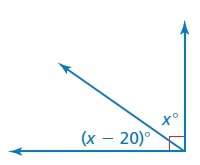 Tell whether the angles are complementary or supplementary. then find the value of  x da