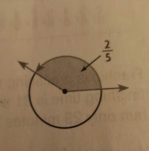 An angle represents 2/5 of a circle.
