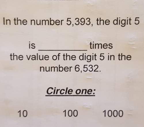 In the number 4,389, the digit 3 is. times the value of the digit 3 in the number 6,532.